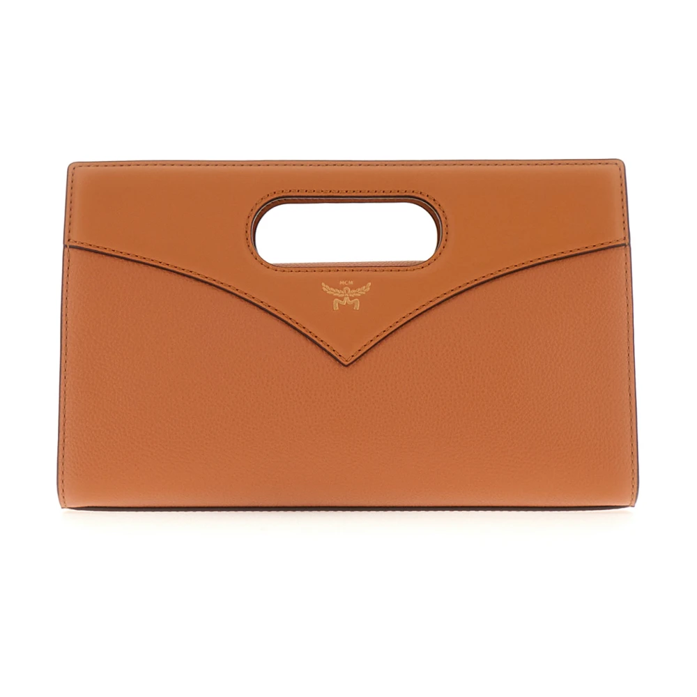 Mcm Brown Clutches, Female, One Size, Handbags And Crossbody Bags