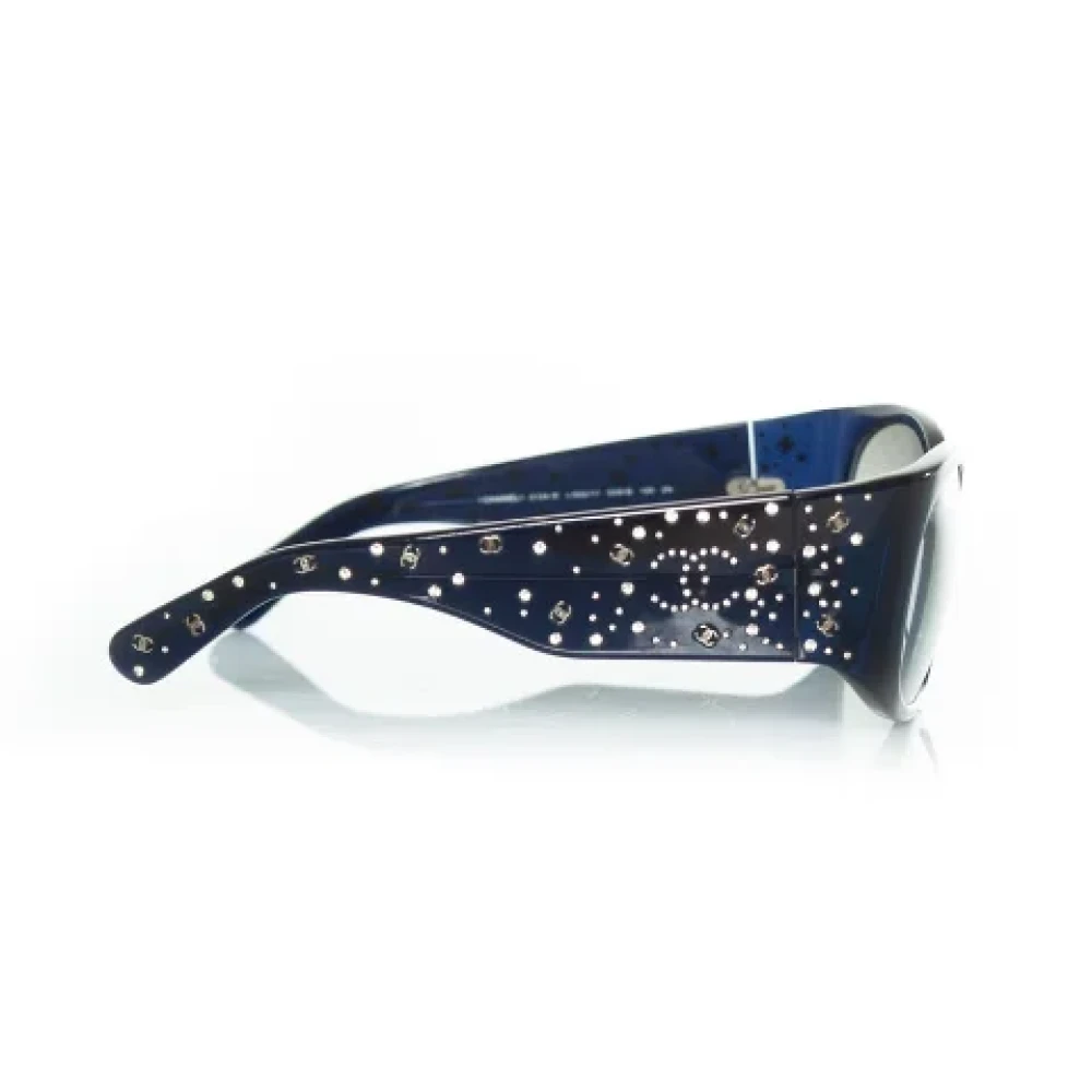 Chanel Vintage Pre-owned Fabric sunglasses Blue Dames