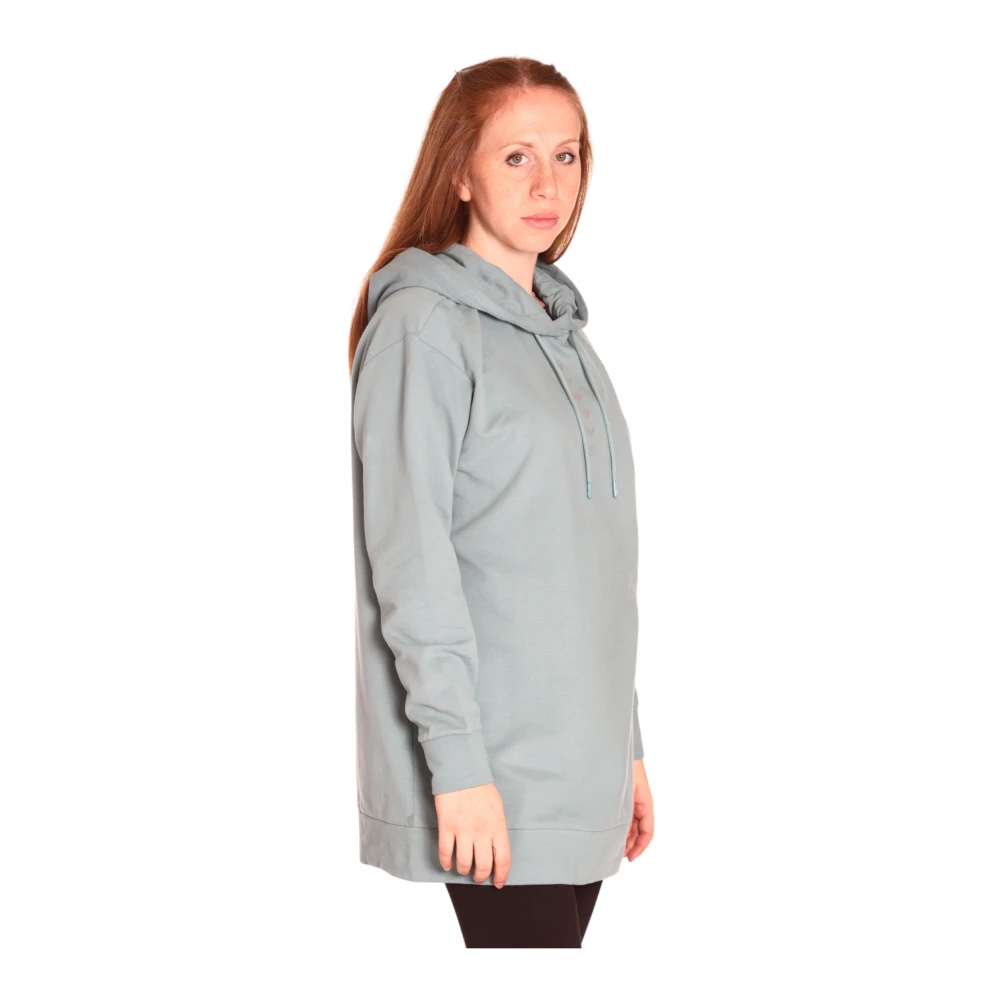 Emporio Armani EA7 Hoodie met Logo Detail Gray Dames
