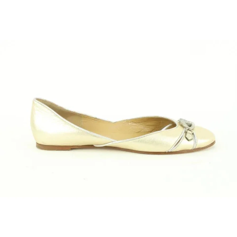 Valentino Vintage Pre-owned Platta skor Beige, Dam