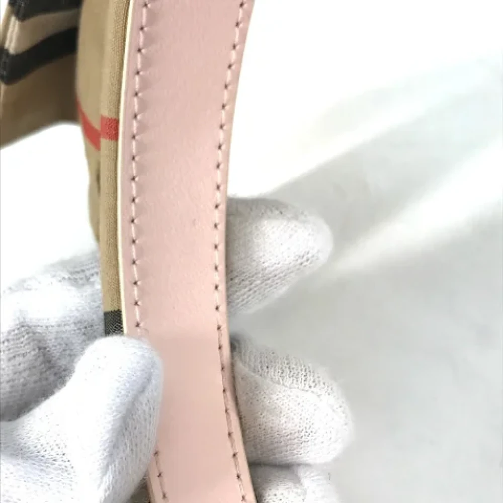 Burberry Vintage Pre-owned Canvas hair-accessories Beige Dames