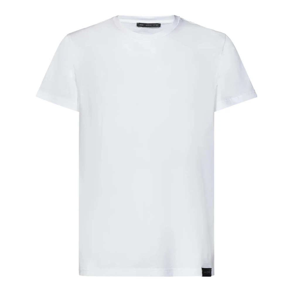 Low Brand Witte Katoenen T-shirt met Logo White Heren