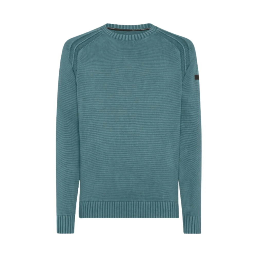 RRD Cotton Techno Wash Ronde Gebreide Trui Blue Heren