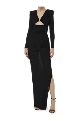 Draped Jersey Crepe Maxi Klänning