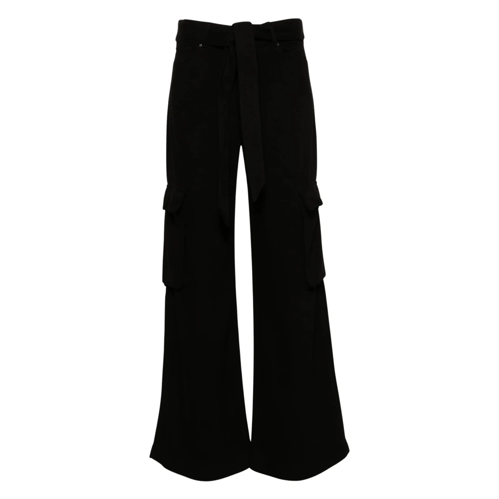 7 For All Mankind Cargo Palazzo Broek Black Dames