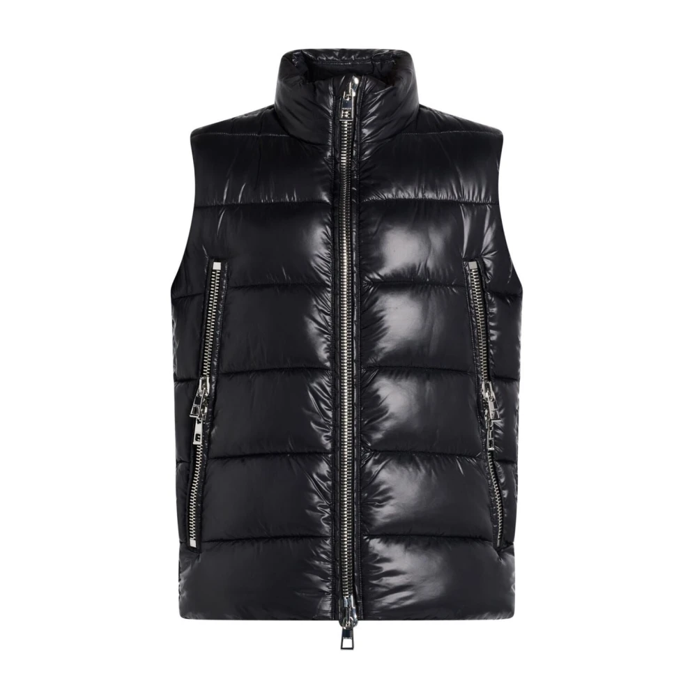 Michael Kors Nylon Gestepte Puffer Vest Black Heren
