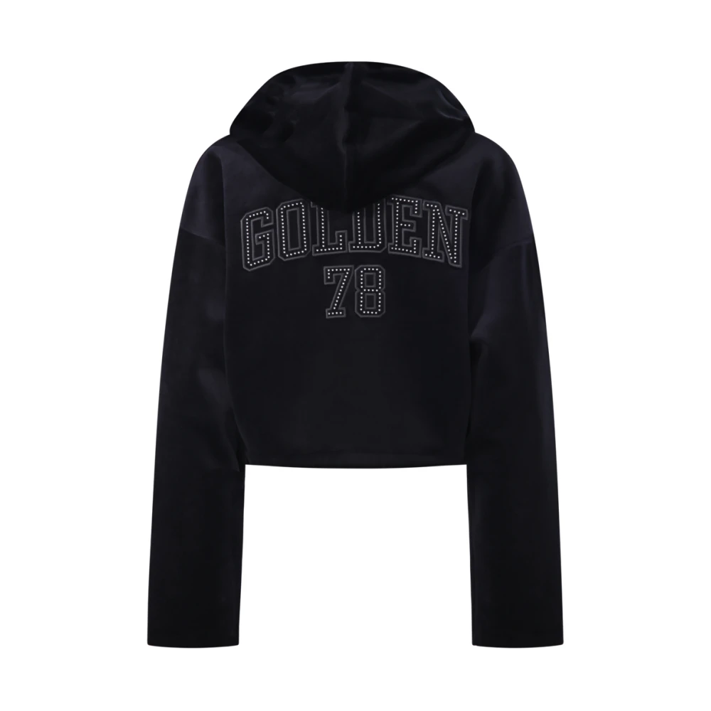 Golden Goose Hoodie-sweatshirt met geborduurde patch Black Dames