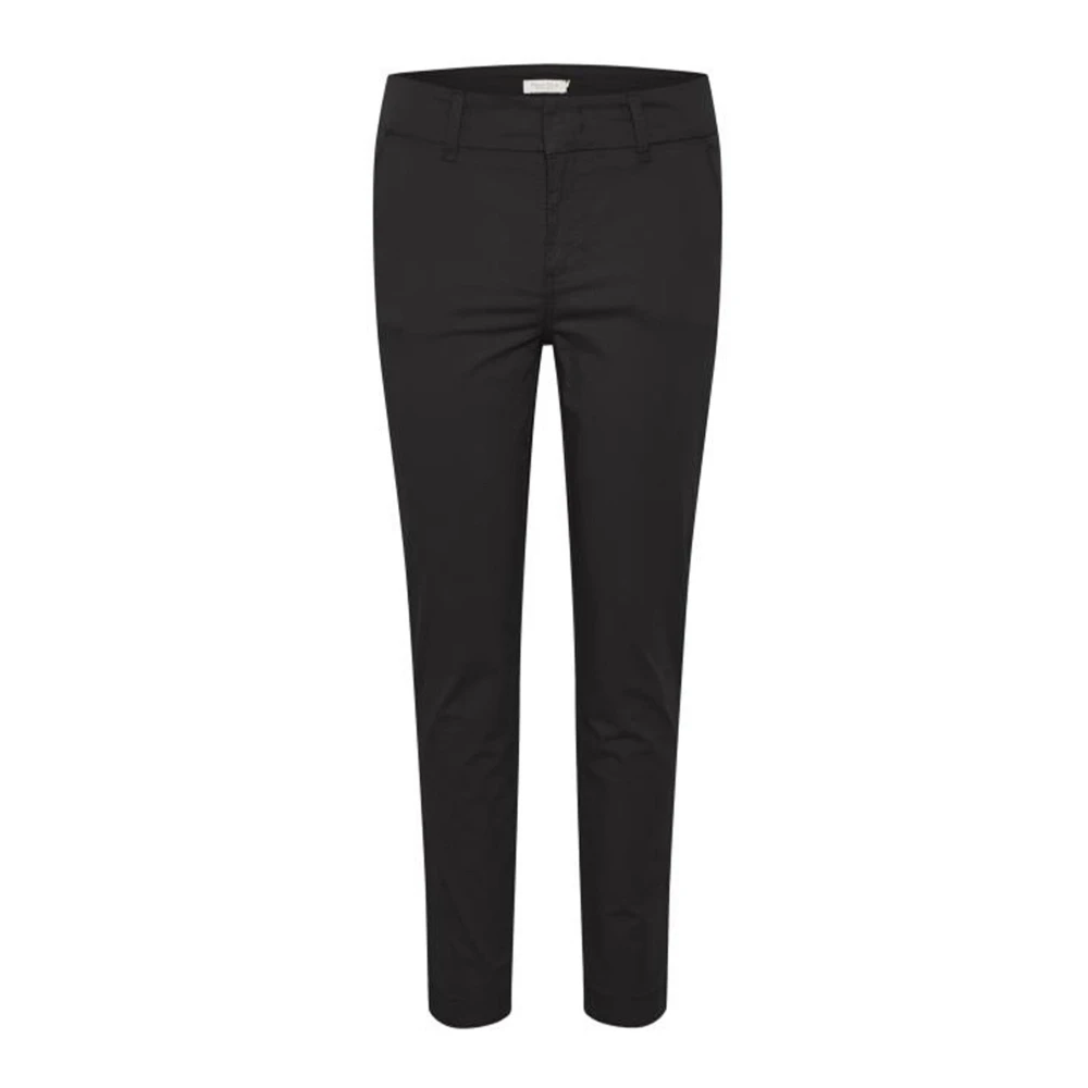 Part Two Black Slim-Fit Trousers, Female, Xs, Casual Fit Trousers