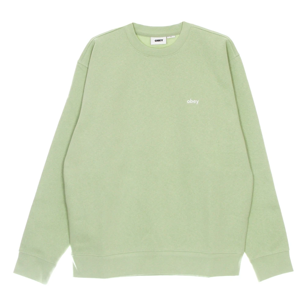 Obey Crew Neck Sweatshirt Specialty Fleece Green Heren
