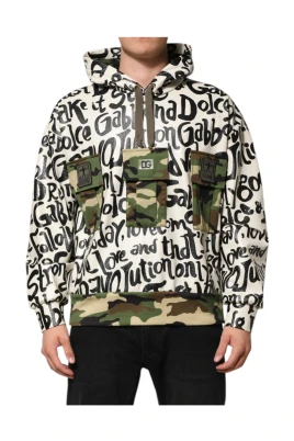 Camouflage huvtröja med DG Mania-tryck