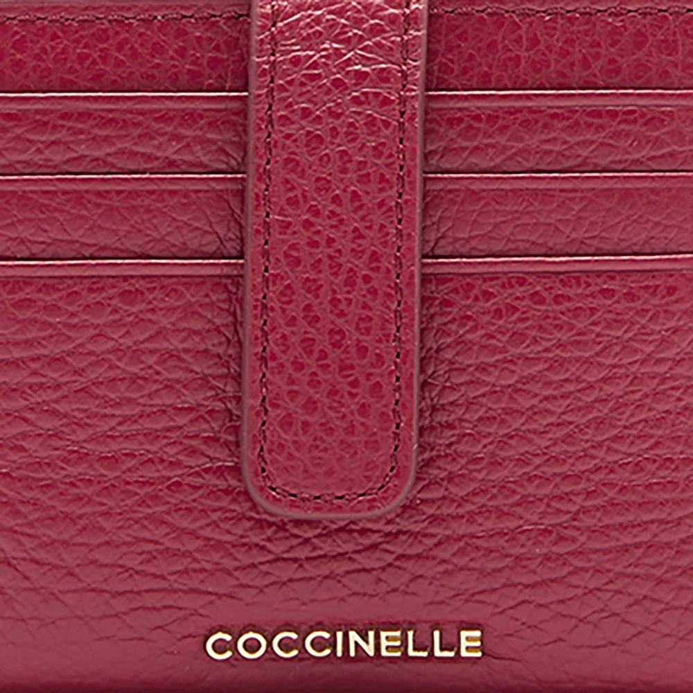 Coccinelle Metalen portemonnee met lieveheersbeestje logo Red Dames