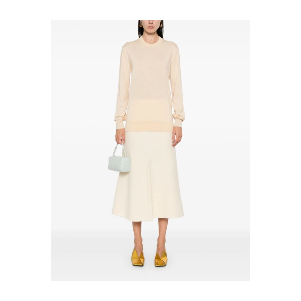 Jil Sander Superfijne Beige Trui Pink Dames