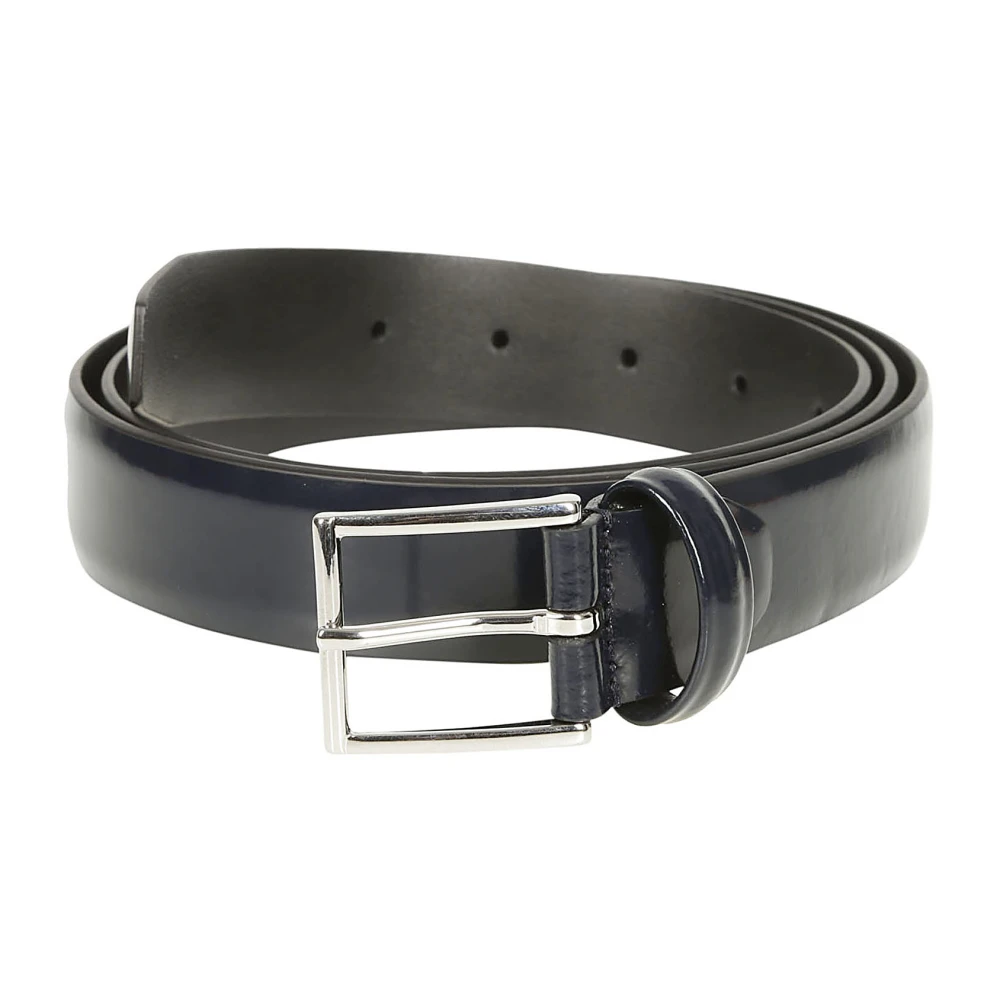 Anderson's Glad Marine Leren Riem Blue Heren