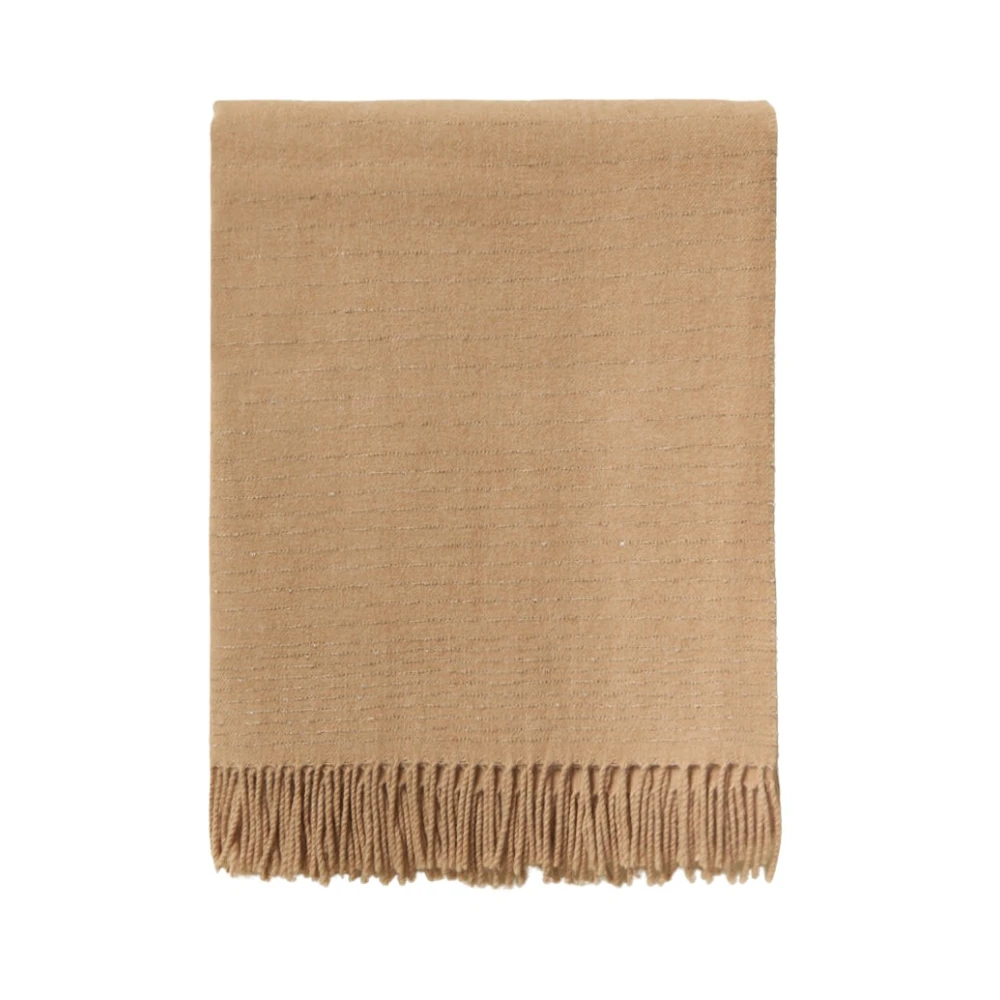 PESERICO Cape in wol kasjmier en pailletten Brown Dames