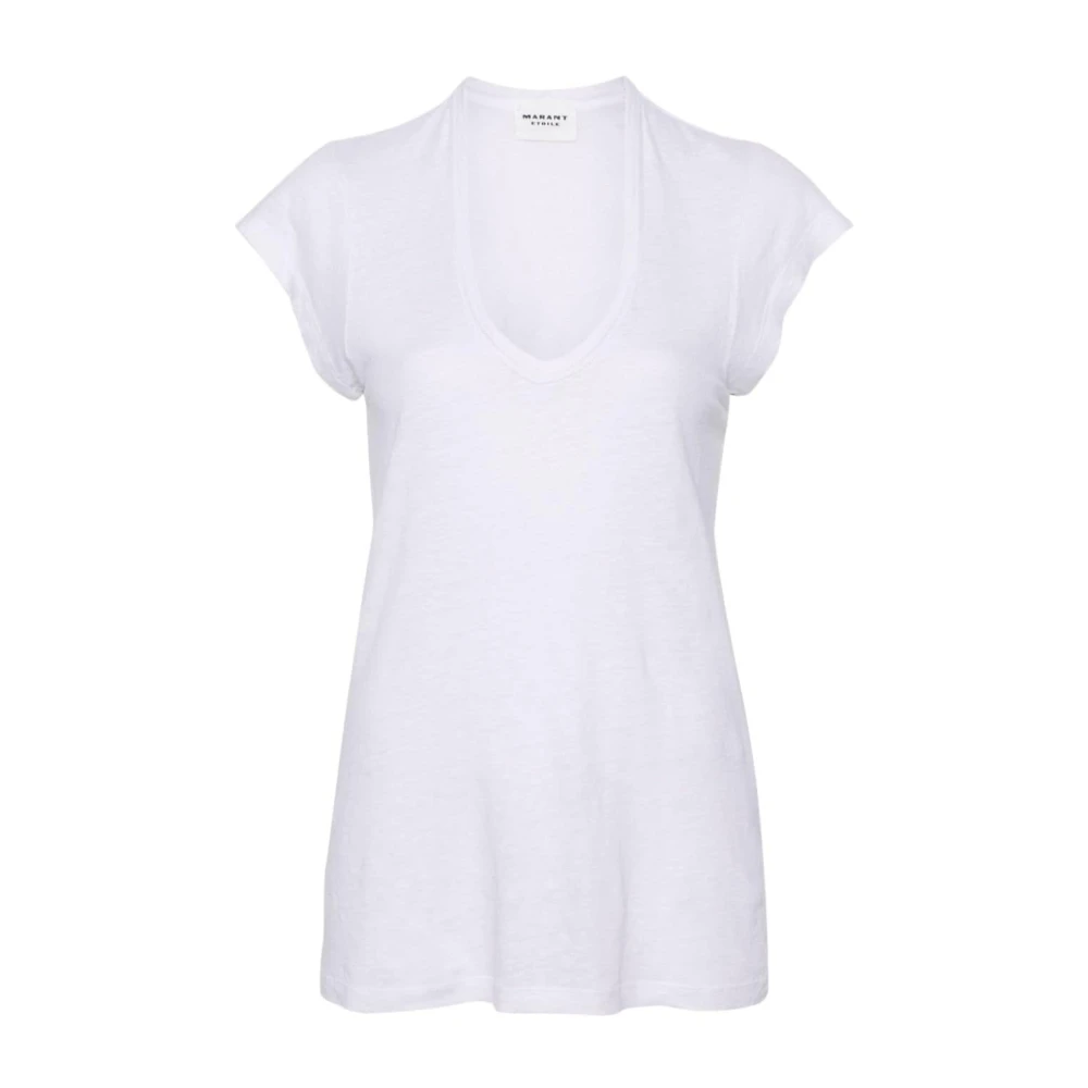 Isabel Marant Étoile Witte IJs T-Shirt Zankou Model White Dames