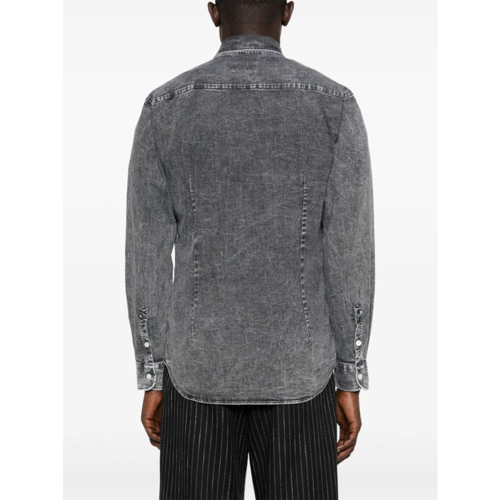 Dondup Klassieke Denim Overhemd Gray Heren