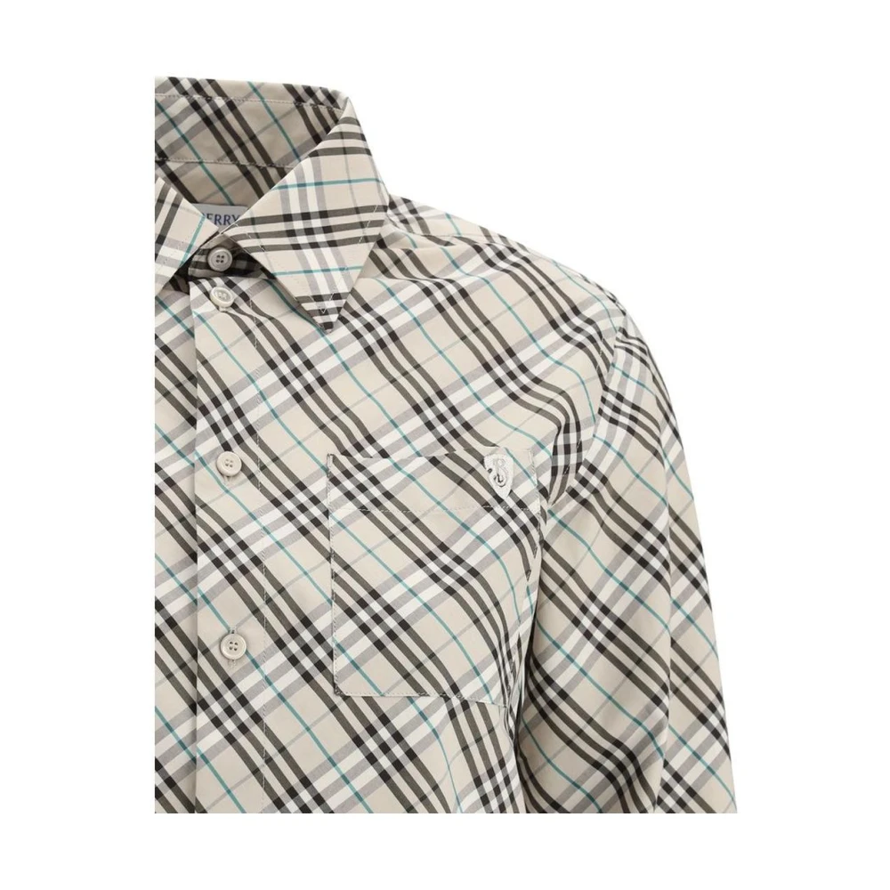 Burberry Katoenen Poplin Overhemd Multicolor Dames