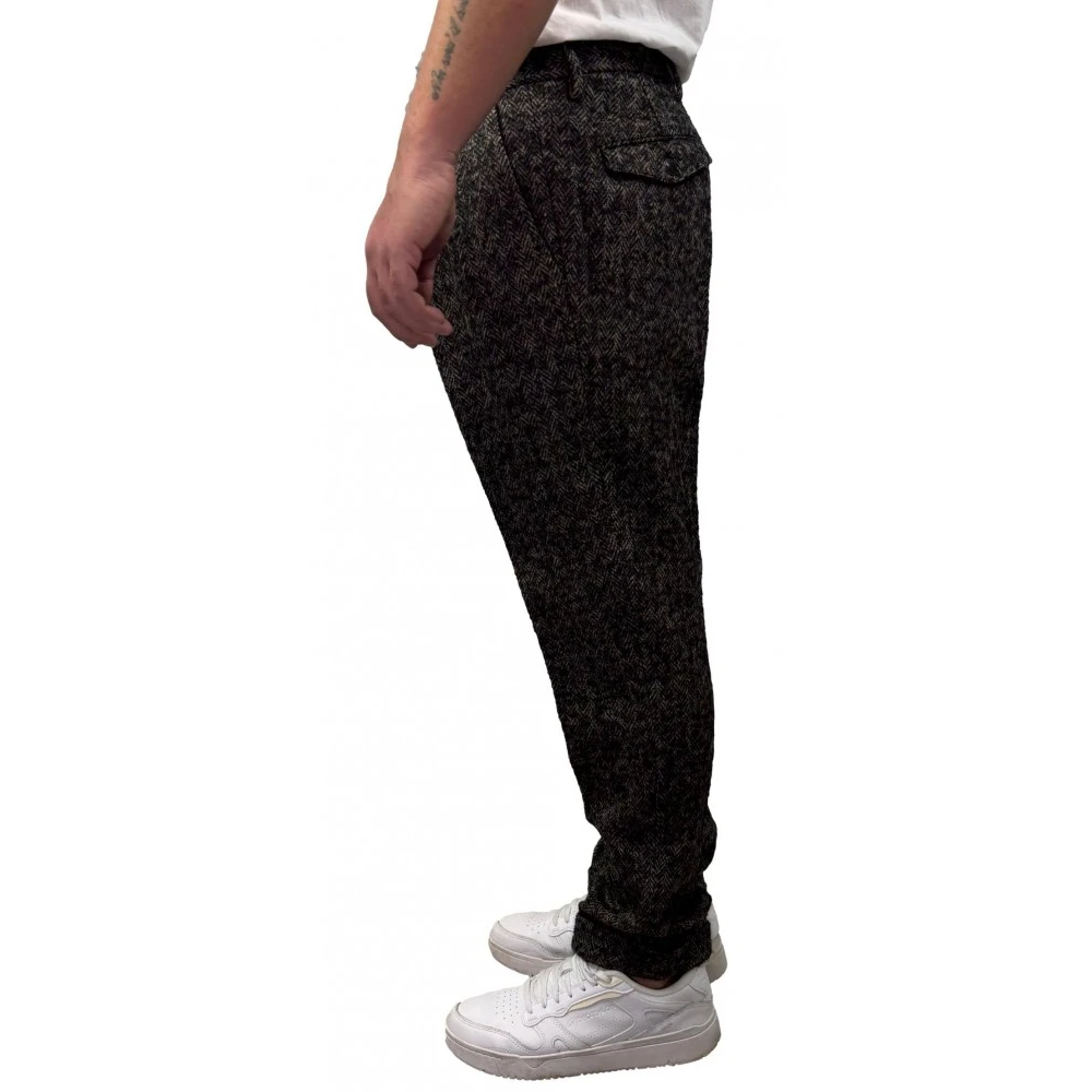 Michael Coal Wol Leren Alpaca Nylon Broek Gray Heren
