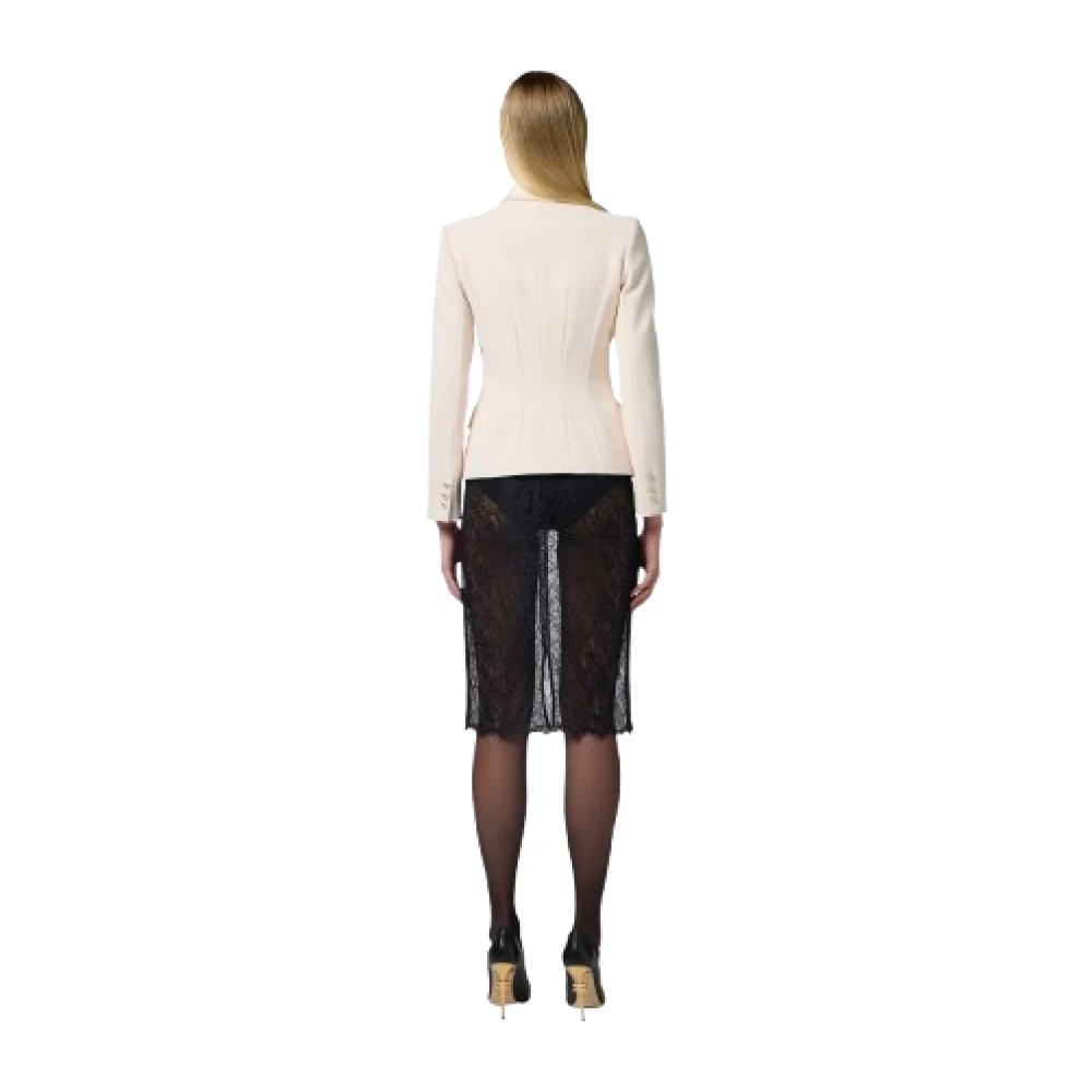 Elisabetta Franchi Stijlvolle Jassen voor Vrouwen Beige Dames