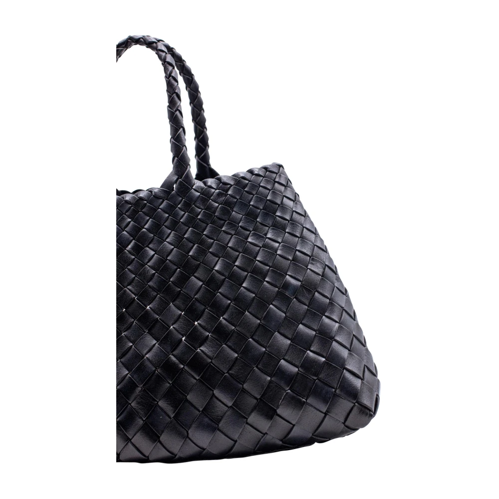 Dragon Diffusion Zwarte leren handtas met gevlochten design Black Dames