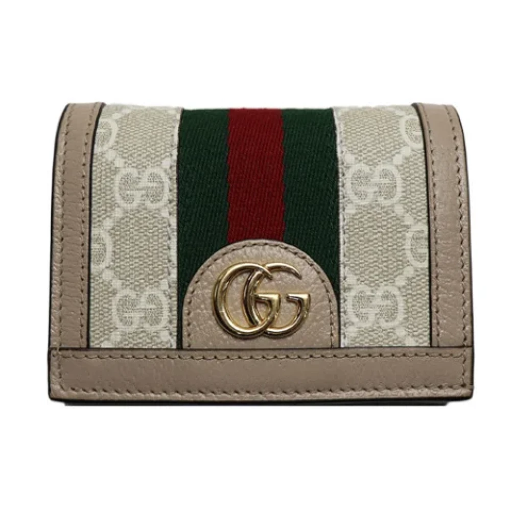 Gucci Vintage Pre-owned Fabric wallets Beige Dames