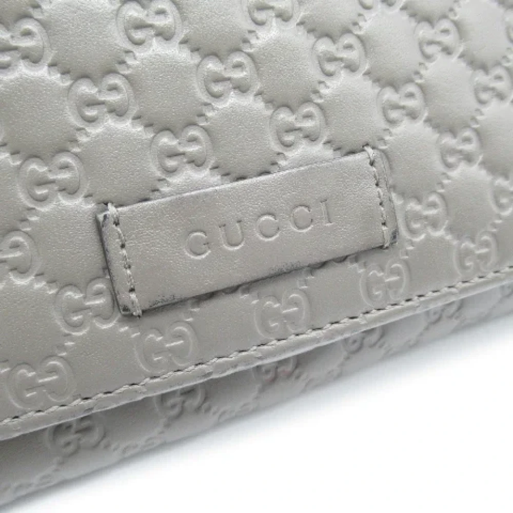 Gucci Vintage Pre-owned Leather wallets Gray Dames