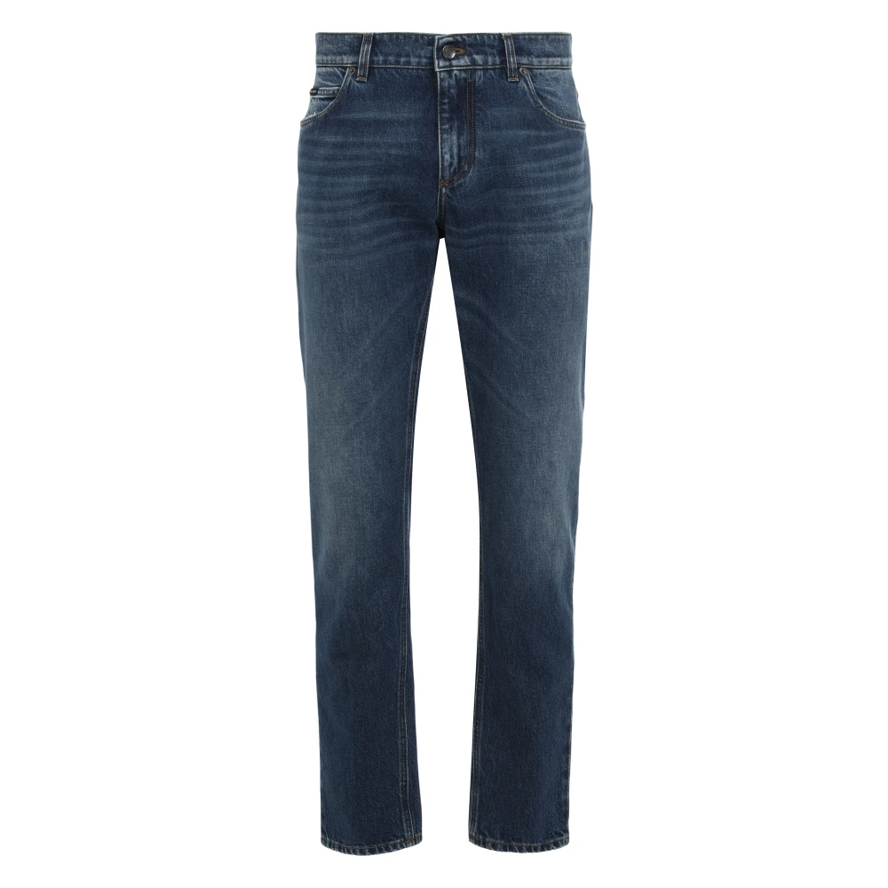 Dolce & Gabbana Men's Blue Straight Jeans - Straight Fit Jeans - Xl - Jeans