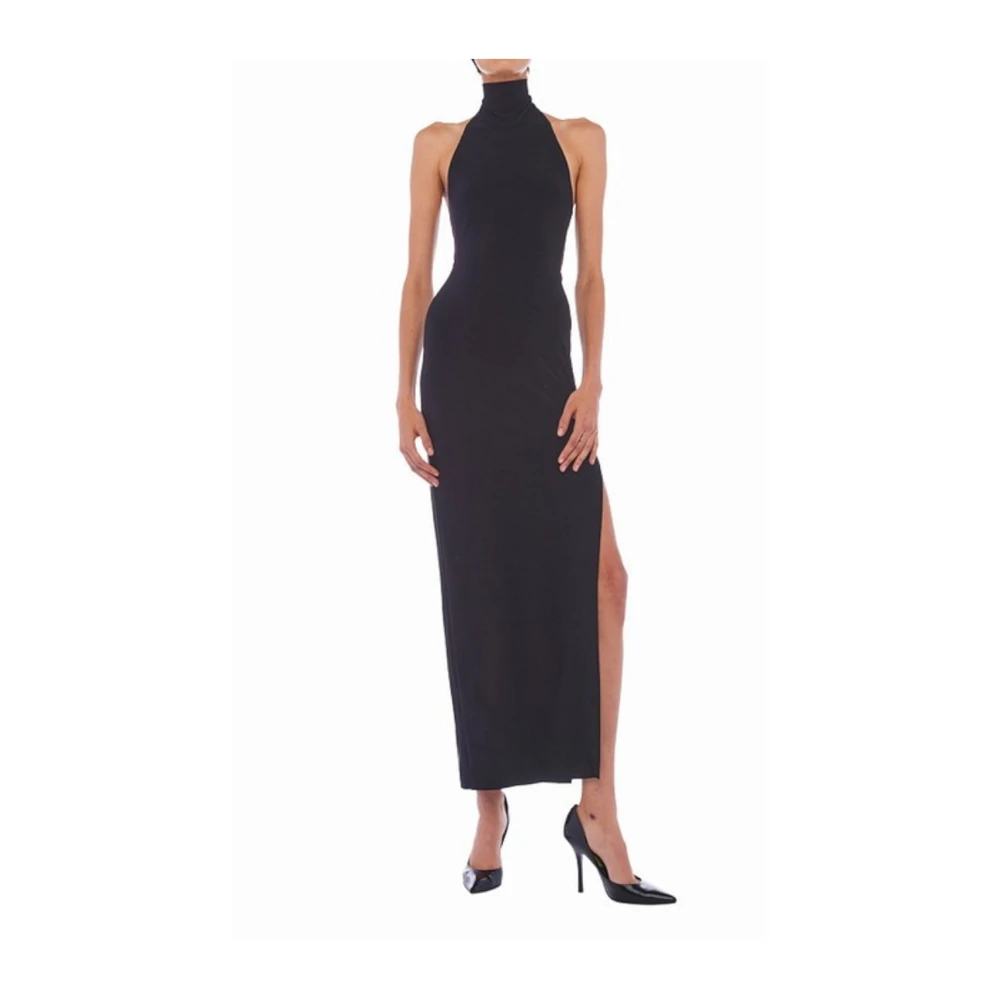 Norma Kamali Zwarte Stijlvolle Jurk Black Dames