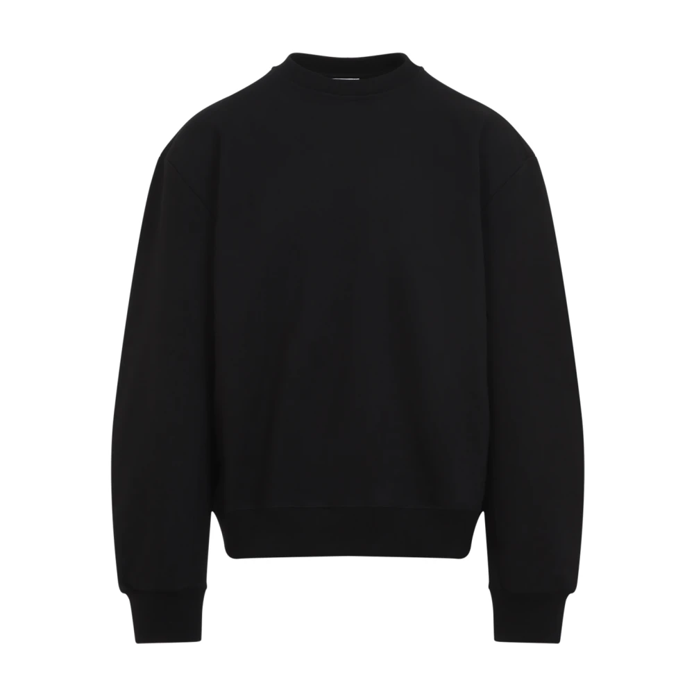 Dries Van Noten Zwarte katoenen trui voor mannen Black Heren