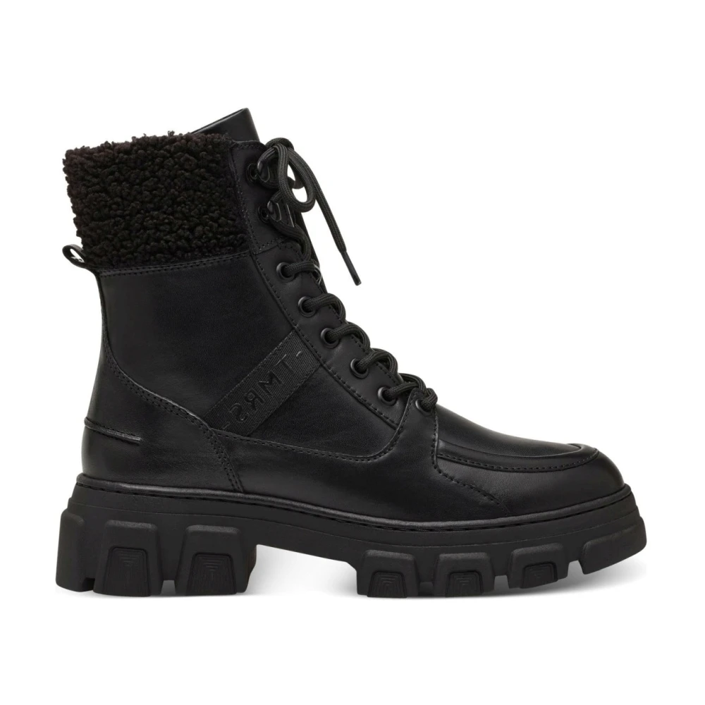 Tamaris Women's Black Lace-Up Ankle Boots - Lace-Up Boots - 4 Uk - Shoes