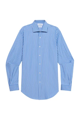 Slim Fit Poplin Skjorta med Londonkrage