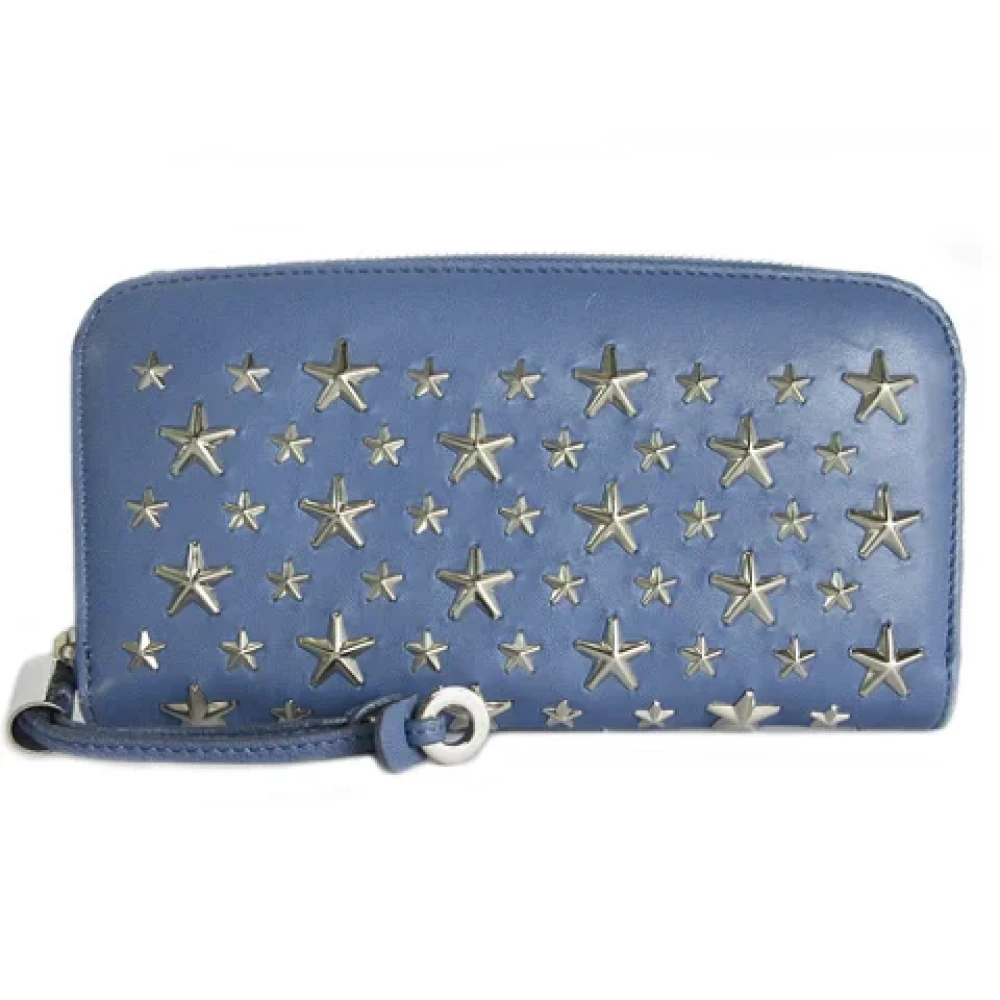 Jimmy Choo Pre-owned Leather wallets Blue Dames