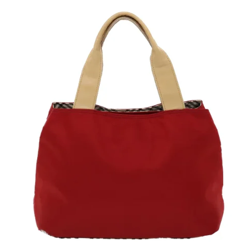 Burberry Vintage Pre-owned Fabric handbags Red Dames
