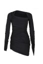 black-wrap-mini-dress-with-ruched-detailing