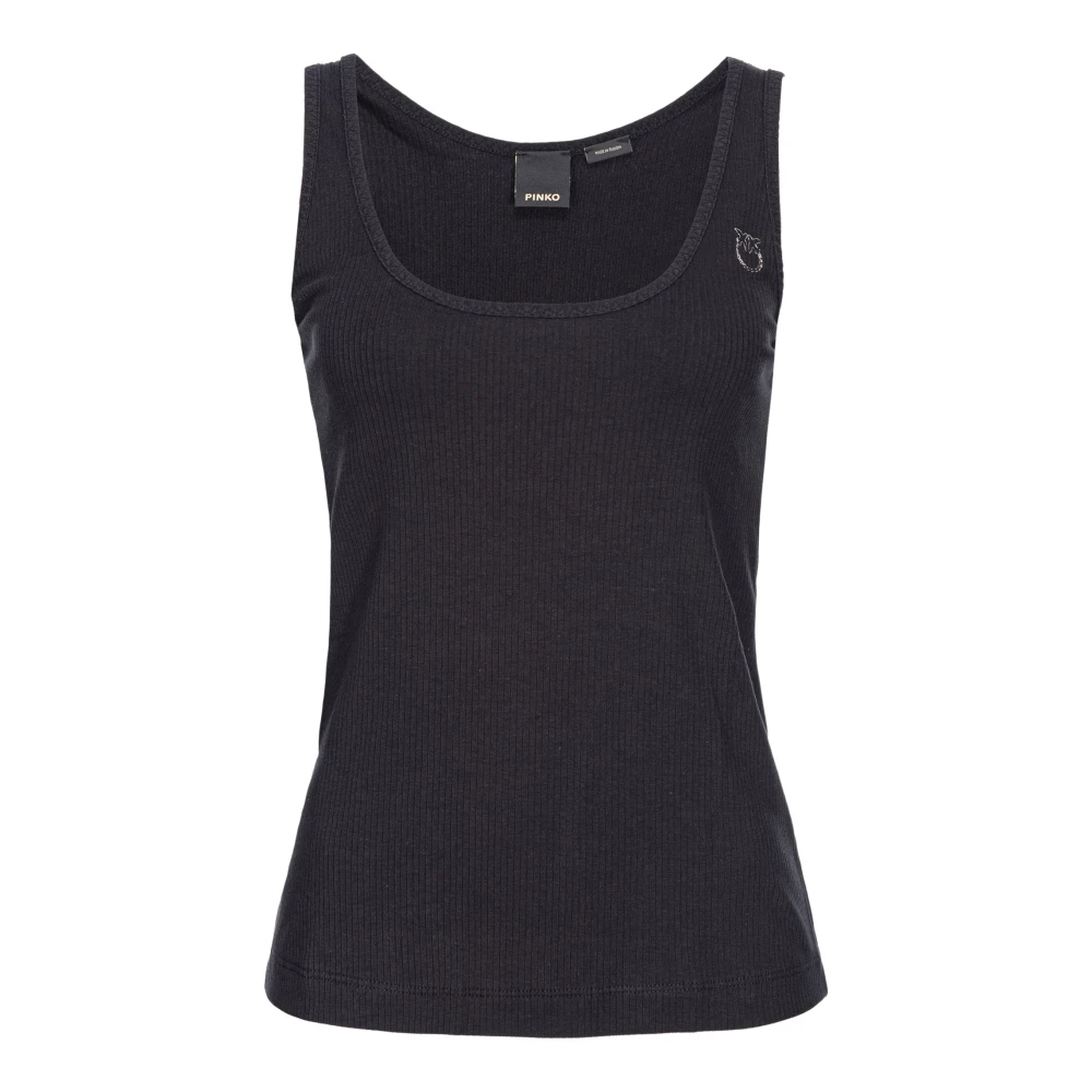 Pinko Sleeveless Tops Black Dames