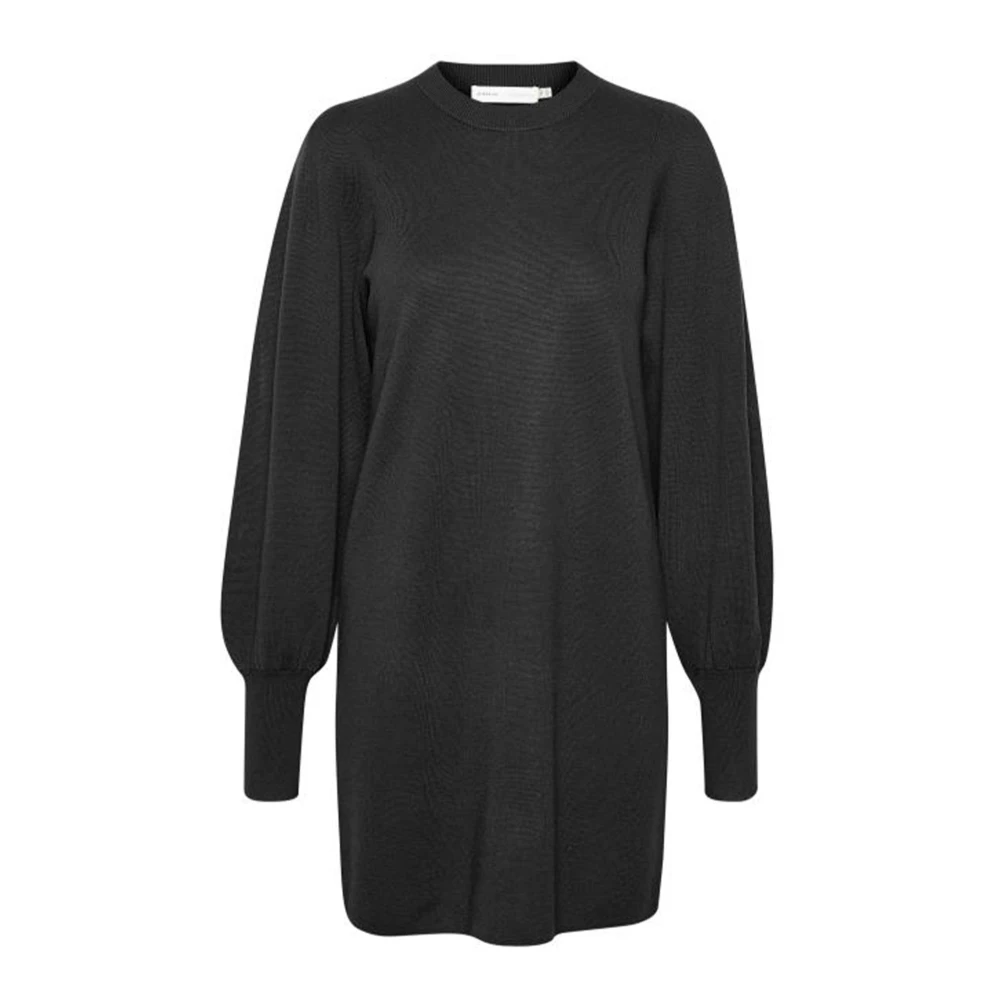 Inwear Black Elegant Dress With Beautiful Sleeves - Female - Knitted Dresses - 2XS - Dresses