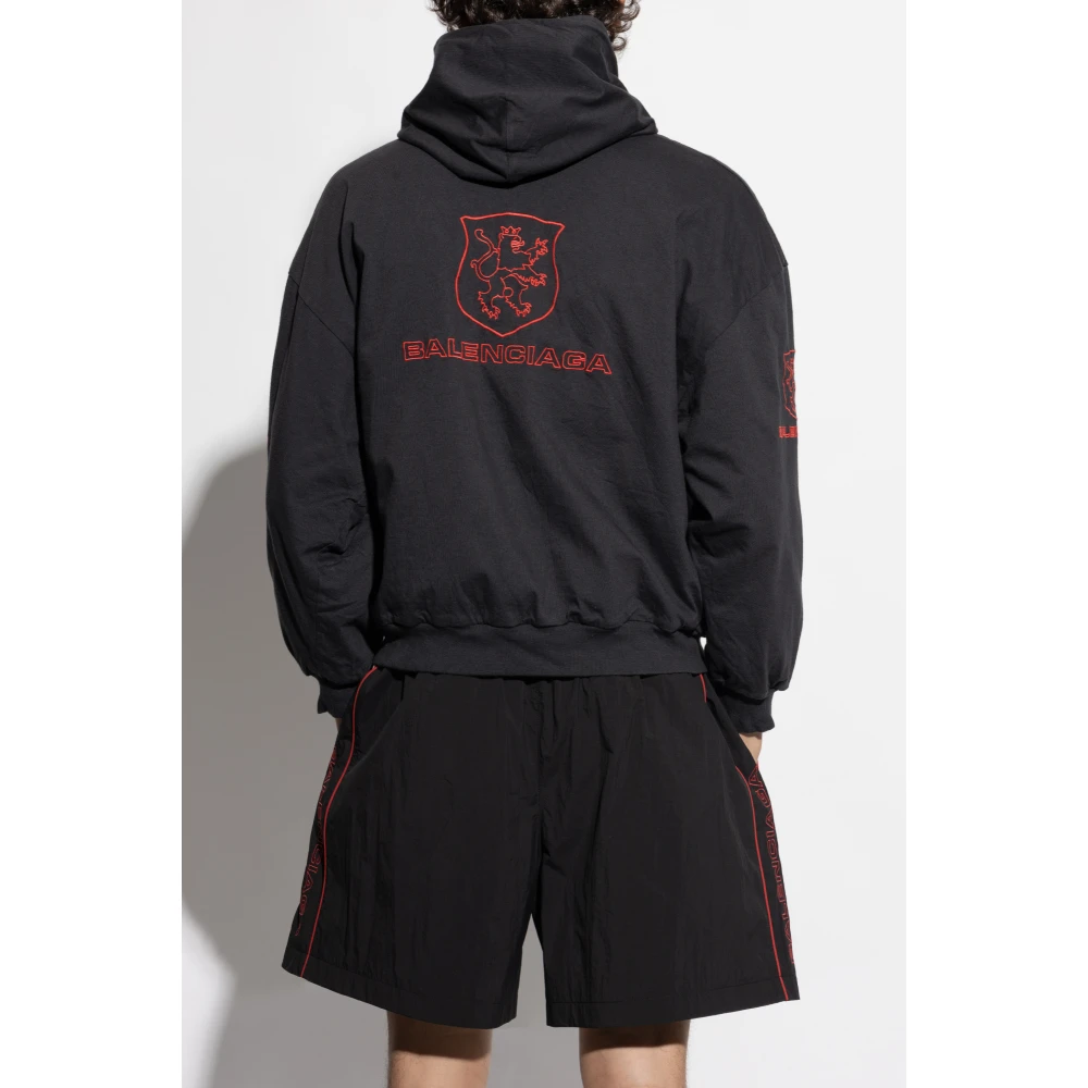 Balenciaga Sweatshirt met gekreukeld effect Black Heren