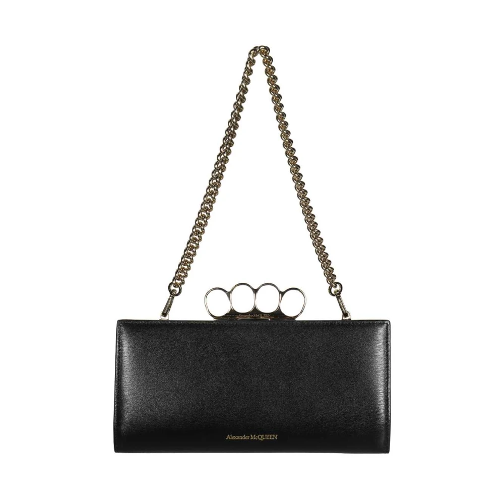 Alexander mcqueen Leren etui met metalen detail Black Dames