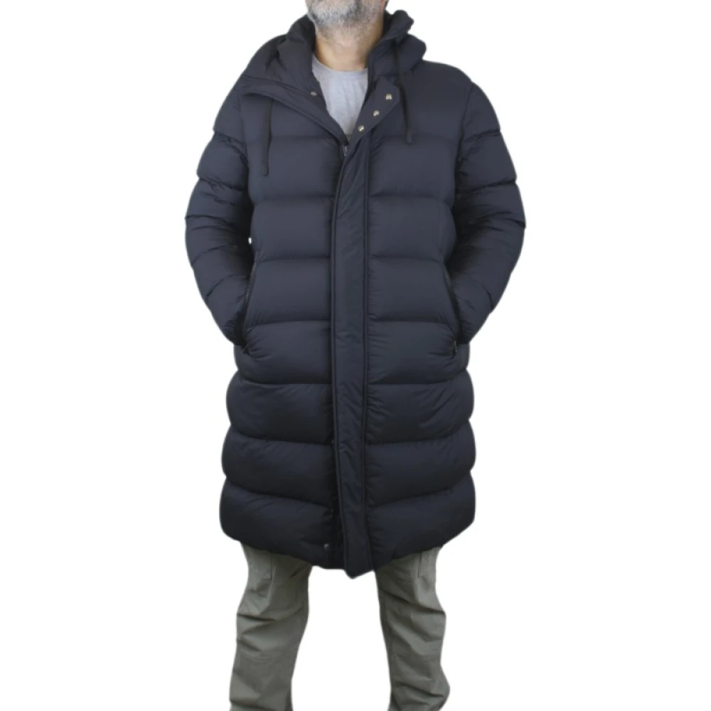 Herno Gewatteerde Capuchonjas Blue Heren