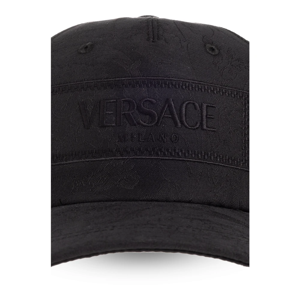 Versace Baseballpet met Barocco-patroon Black Dames