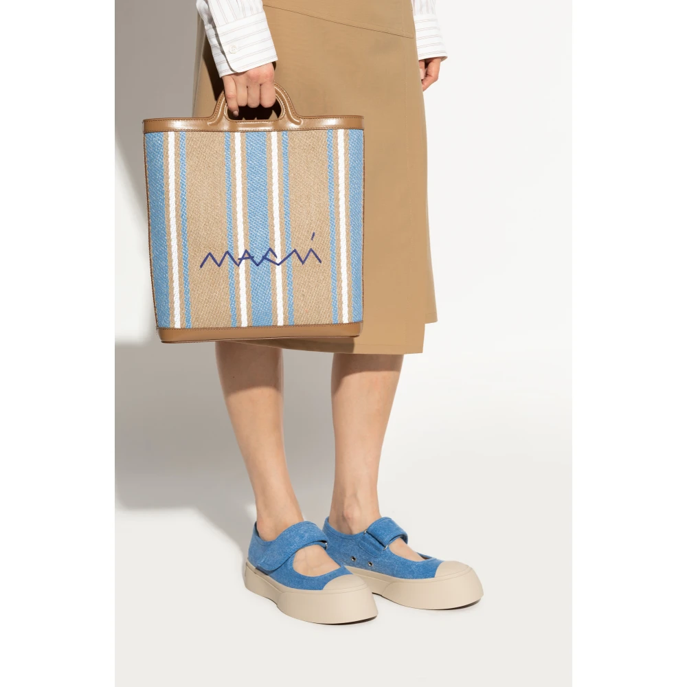 Marni shopper tas Beige Dames