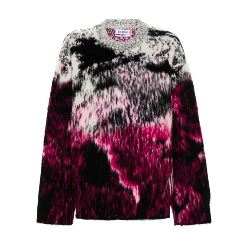 The Attico Animalier Patroon Wollen Trui Multicolor Dames