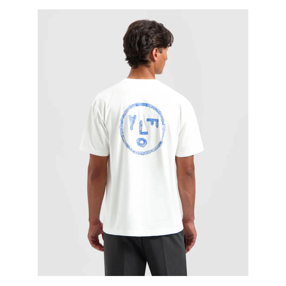 Olaf Hussein Wit T-shirt met M180103 White Heren