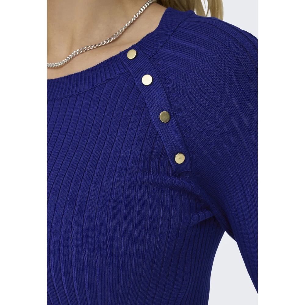 Only Stijlvolle Breiwerk Collectie Blue Dames