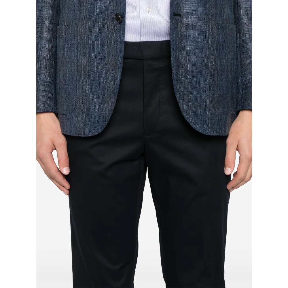 Ermenegildo Zegna Katoenen broek met zij- en achterzakken Blue Heren