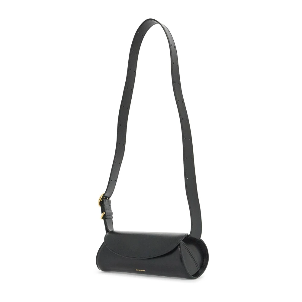 Jil Sander Mini leren schoudertas Black Dames