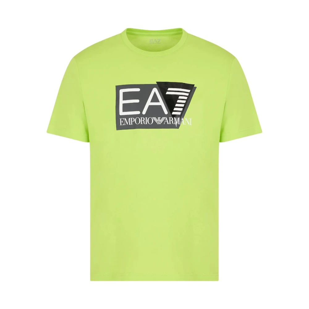 Emporio Armani EA7 Minimalistisch T-shirt met korte mouwen Green Heren