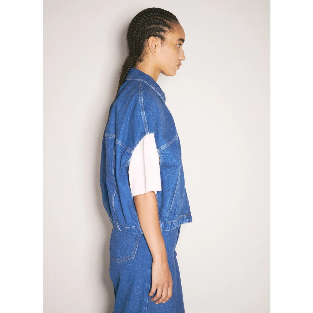 Marni Denimjack met Logopatch Blue Dames