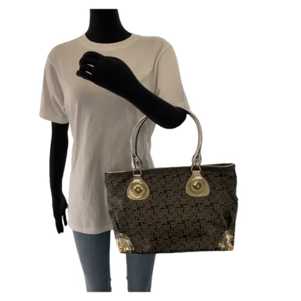 Celine Vintage Pre-owned Canvas celine-bags Gray Dames
