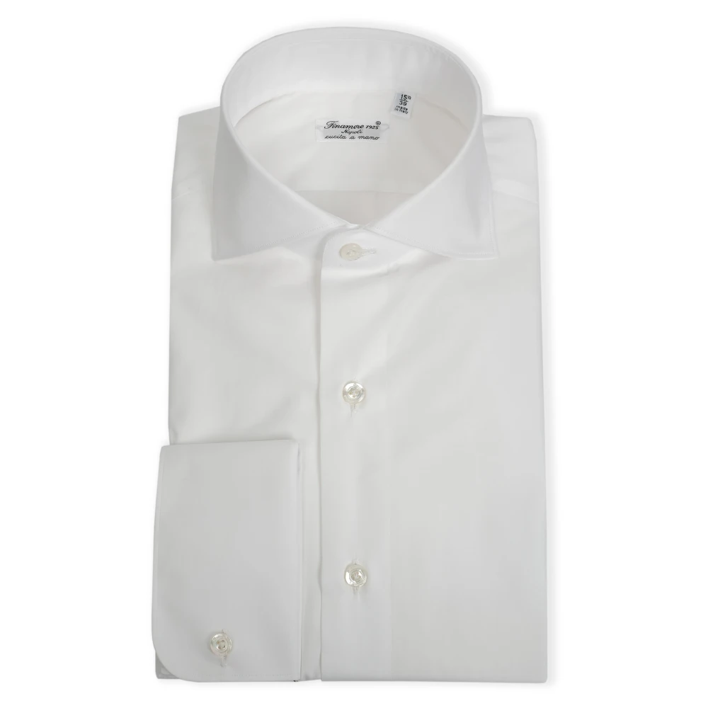 Finamore, Skjorta, Herr, 4Xl, Handgjorda Vita Skjortor